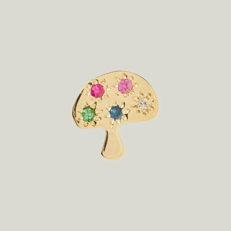 Shroom Stud with Rainbow Gems - Scosha (Consigned)