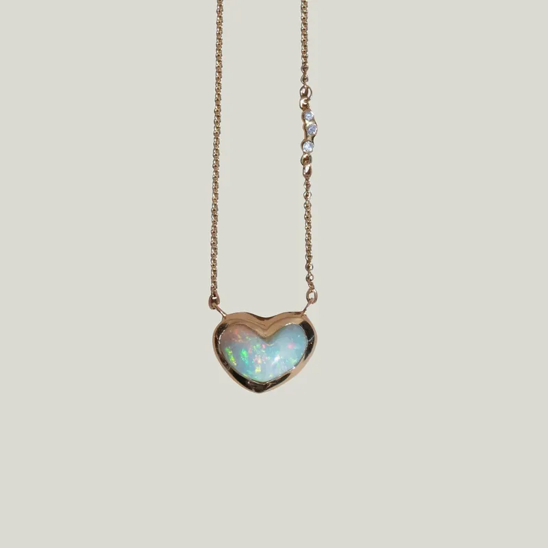 Wild Heart Opal + Diamond Pendant - Kimberlin Brown (Consigned)