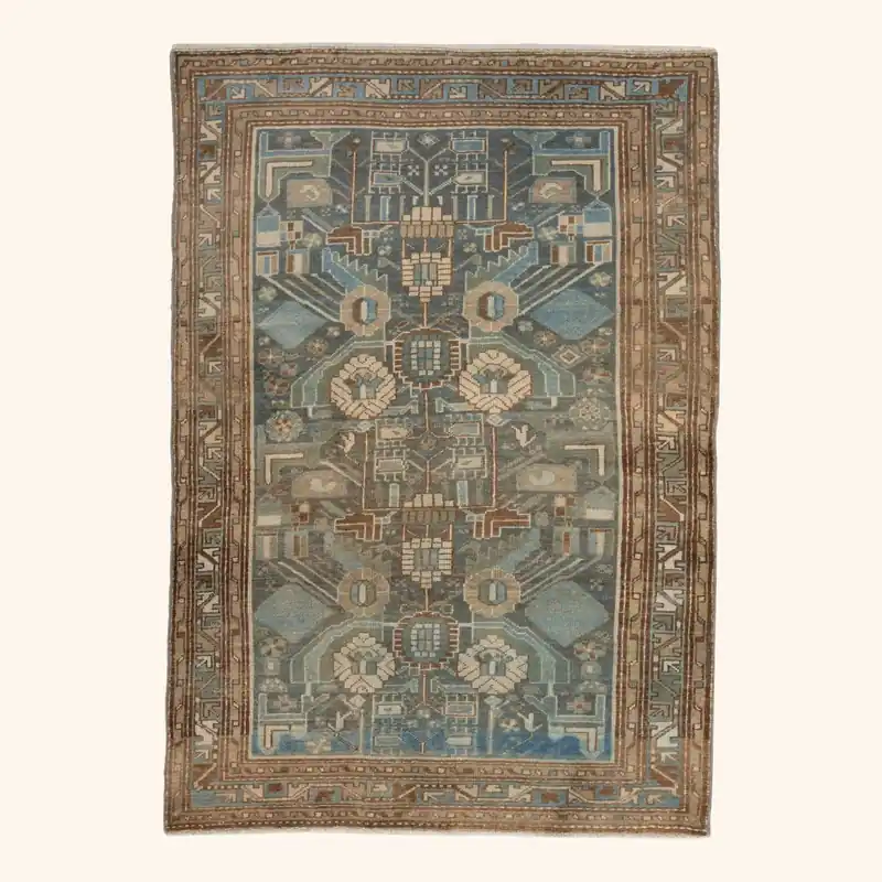 Blue Malayer Vintage Rug - 3'3" x 5'
