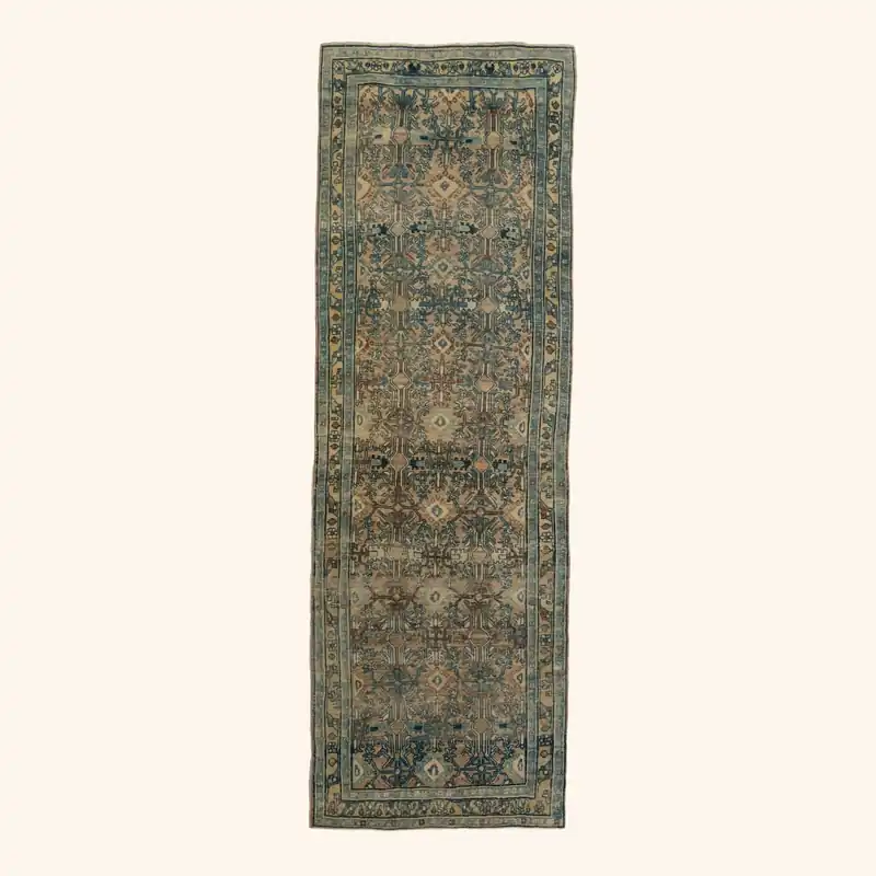 Blue Bidjav Vintage Rug - 3'9" x 12'
