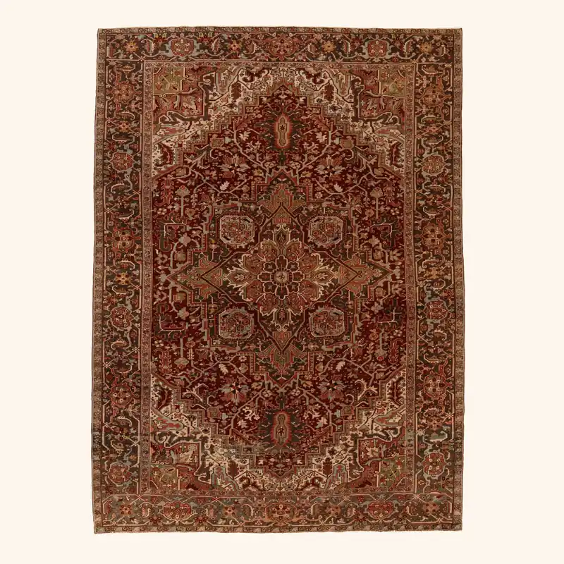 Red Heriz Vintage Rug - 8'1" x 11'