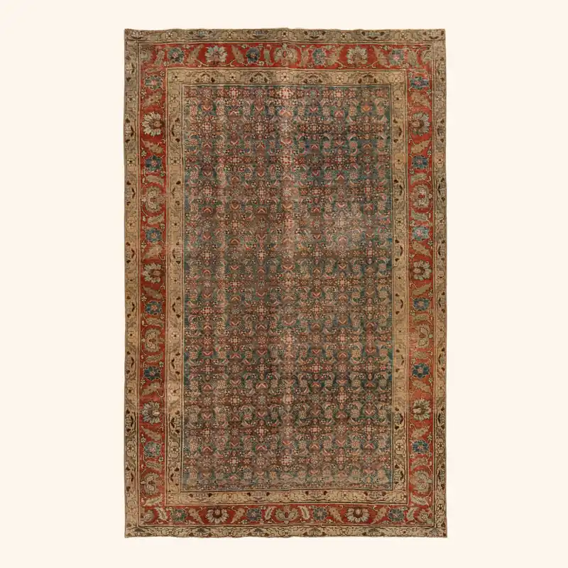 Blue Tabriz Vintage Rug - 7' x 10'6"