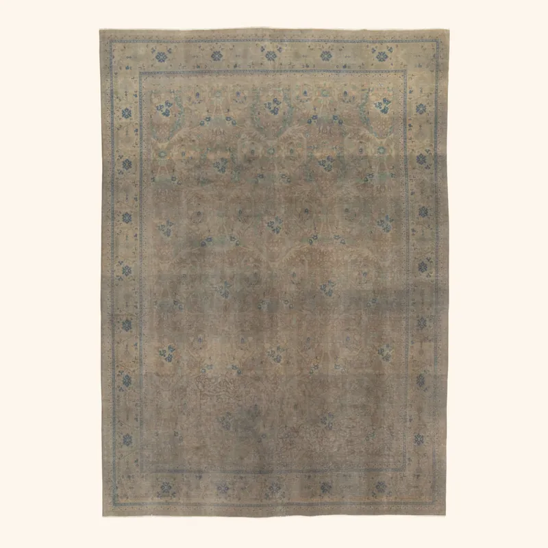 Blue Tabriz Vintage Rug - 8'3" x 11'6"
