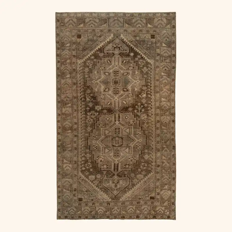 Brown Malayer Vintage Rug - 5'2" x 9'8"
