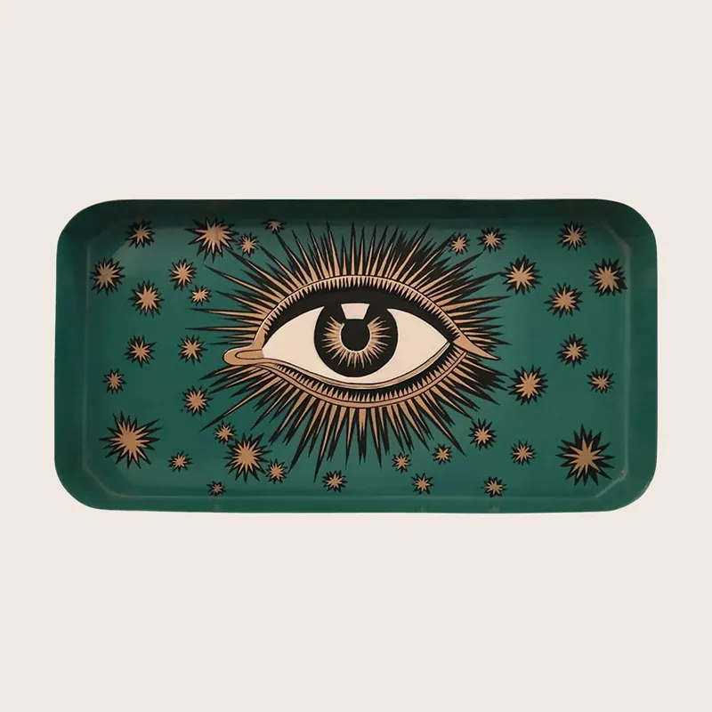 Green Eye Iron Tray - LES-OTTOMANS SRL