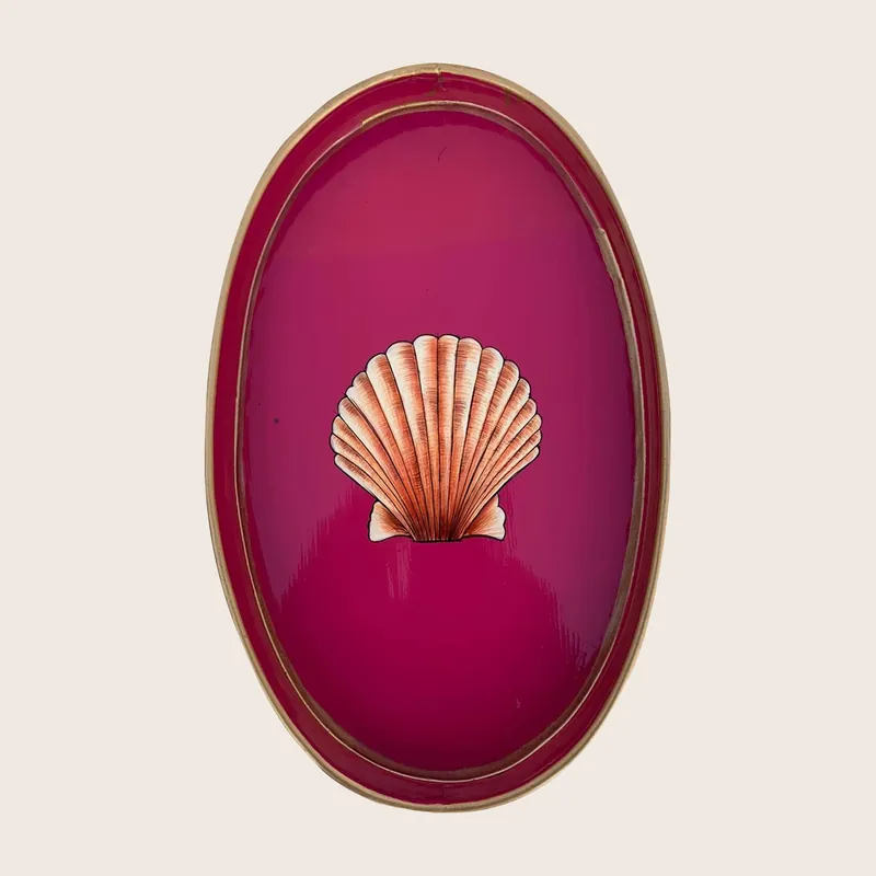 Pink Shell Iron Tray - LES-OTTOMANS SRL