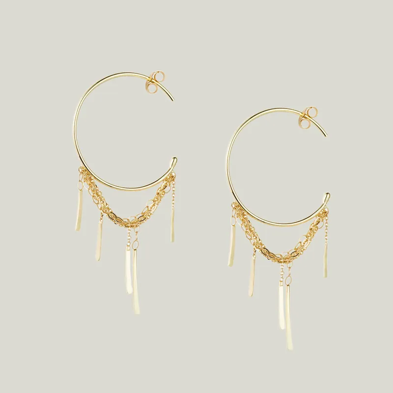 Sycamore 18K Gold Small Hoops - Sweet Pea (Consigned)