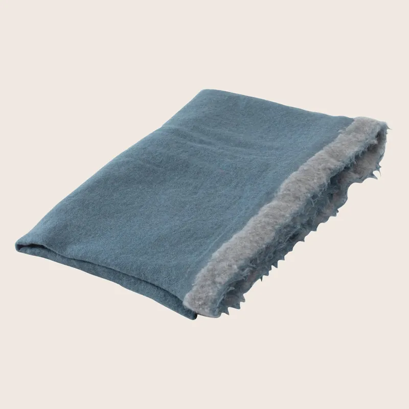 Gran Souffle Semi Felted Border Throw - Mirror in the Sky