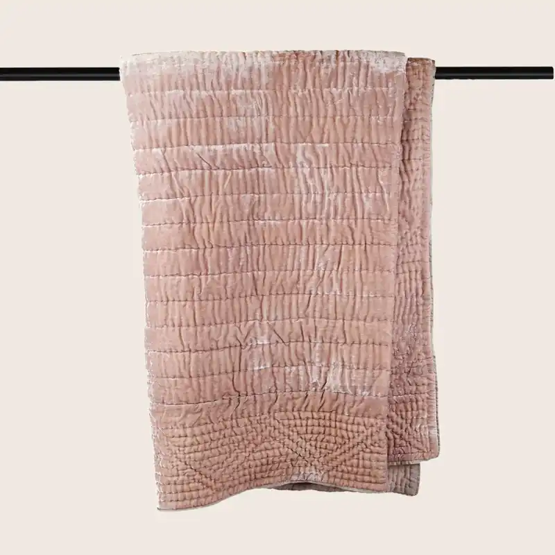 Quilted Throw, Peach Rose - Anke Drechsel