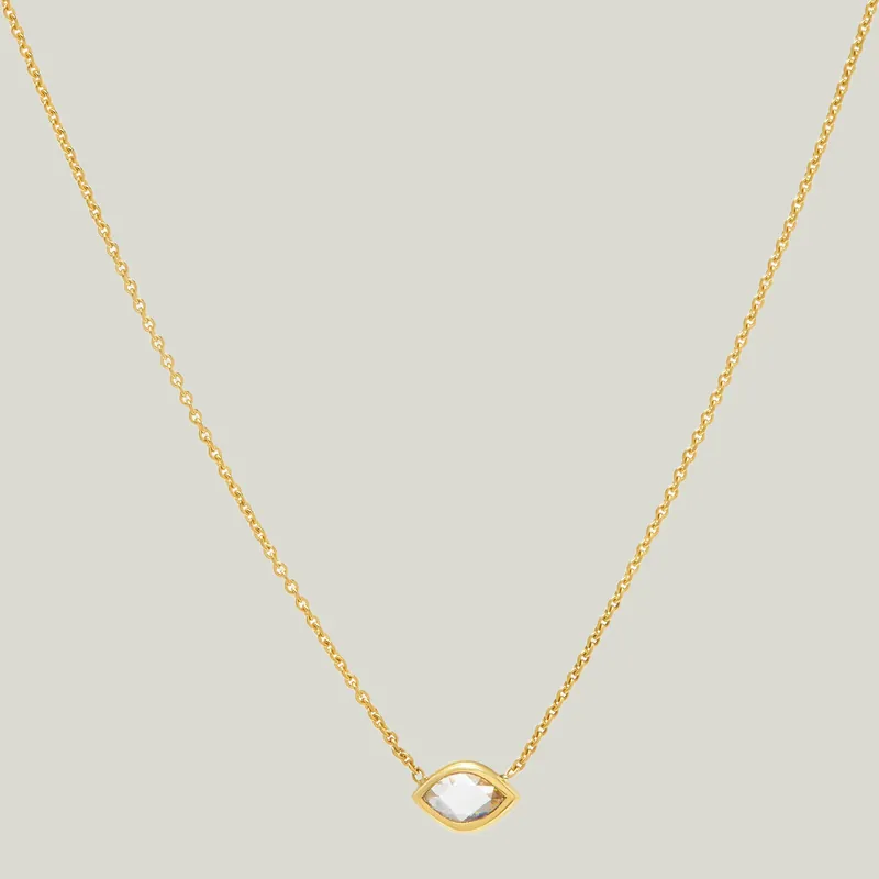 Necklace with Marquise Rose Cut Diamond - Diana Mitchell (Consigned)