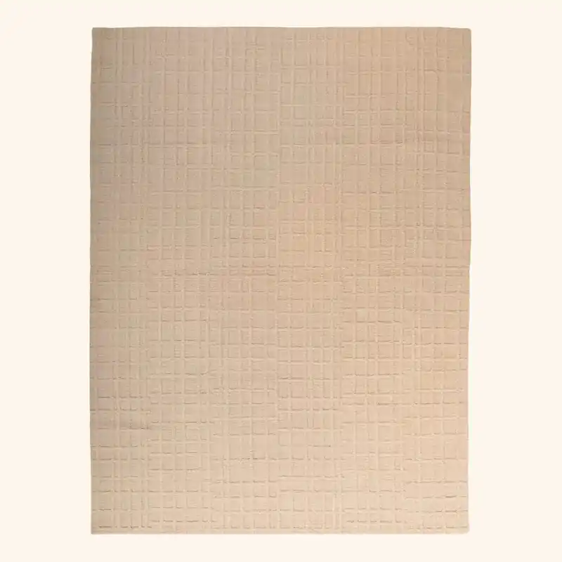 Beige Solid Alpaca Rug - 8' x 10'
