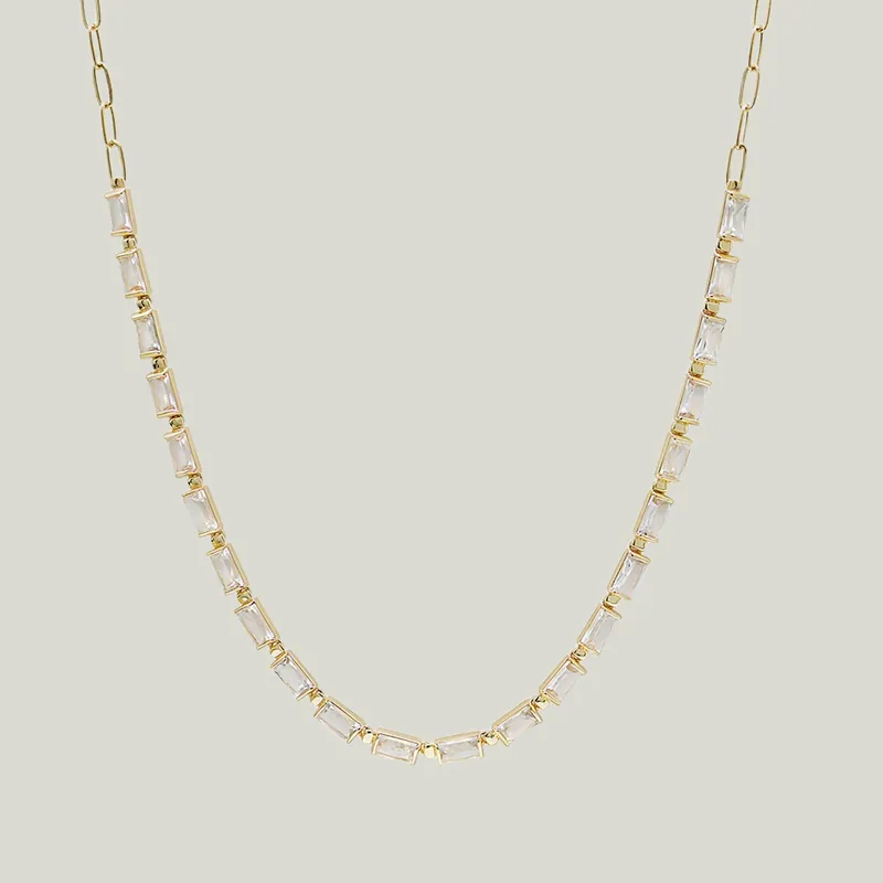 Classique Baguette Tennis Necklace - Anzie (Consigned)