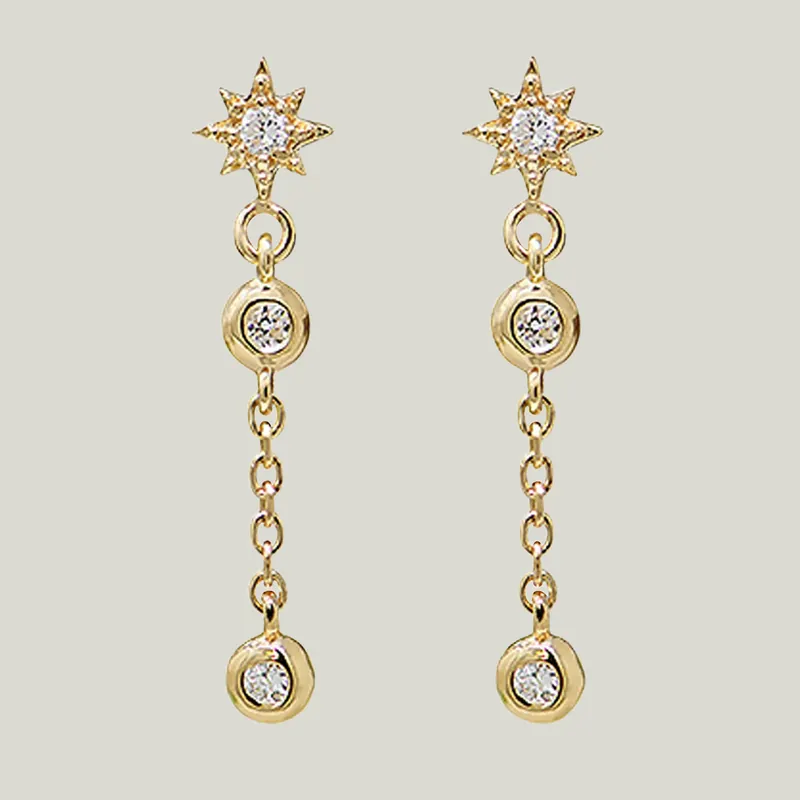 Aztec Catherine Starburst Drop Earrings - Anzie (Consigned)