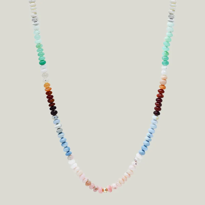 Bohème Multicolor Opal Rondelle Necklace - Anzie (Consigned)