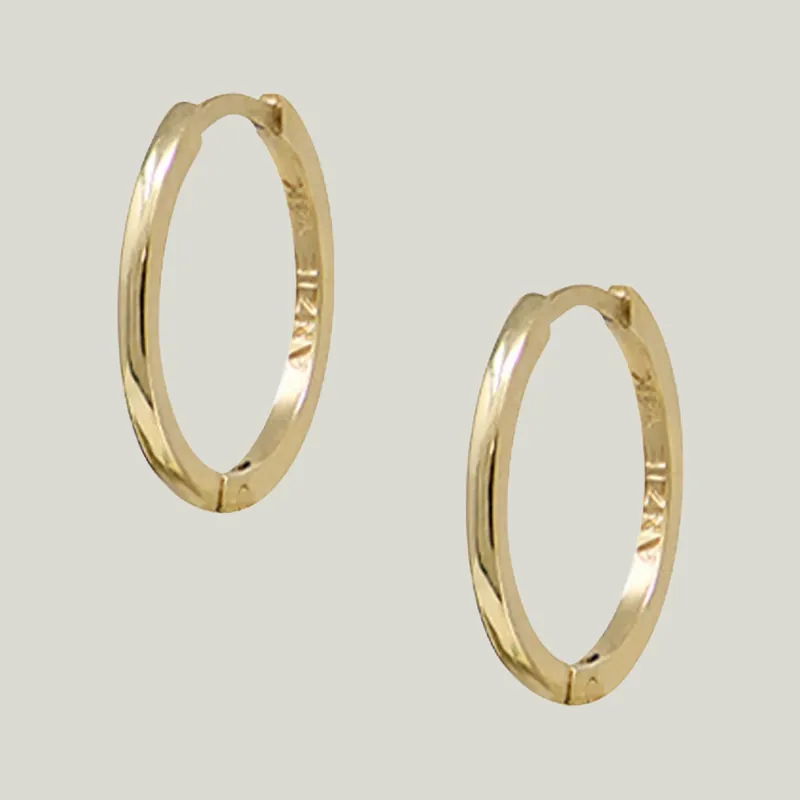 Classique 14mm Gold Hoops - Anzie (Consigned)