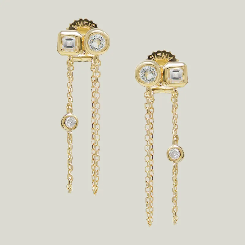 Cléo Jaeda Double Chain Earrings - Anzie (Consigned)