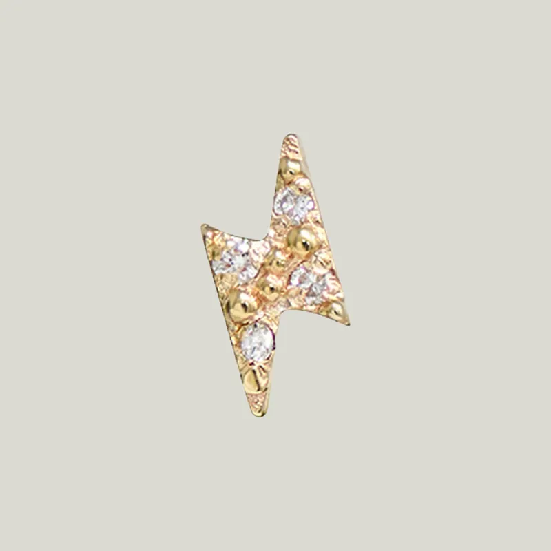 Aztec Mini Lightning Bolt Stud - Anzie (Consigned)