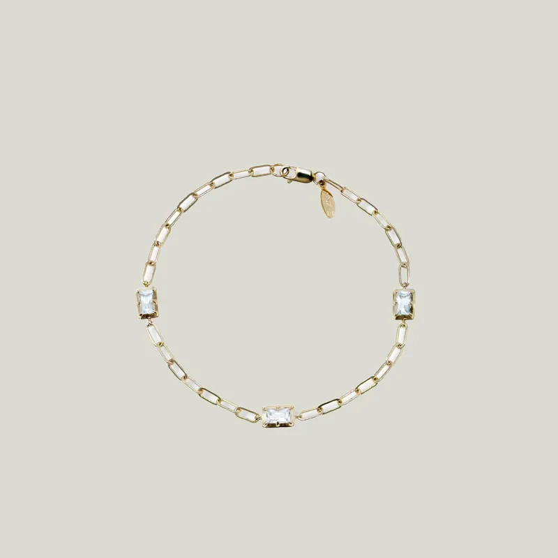 Cléo Carré Paper Clip Bracelet - Anzie (Consigned)