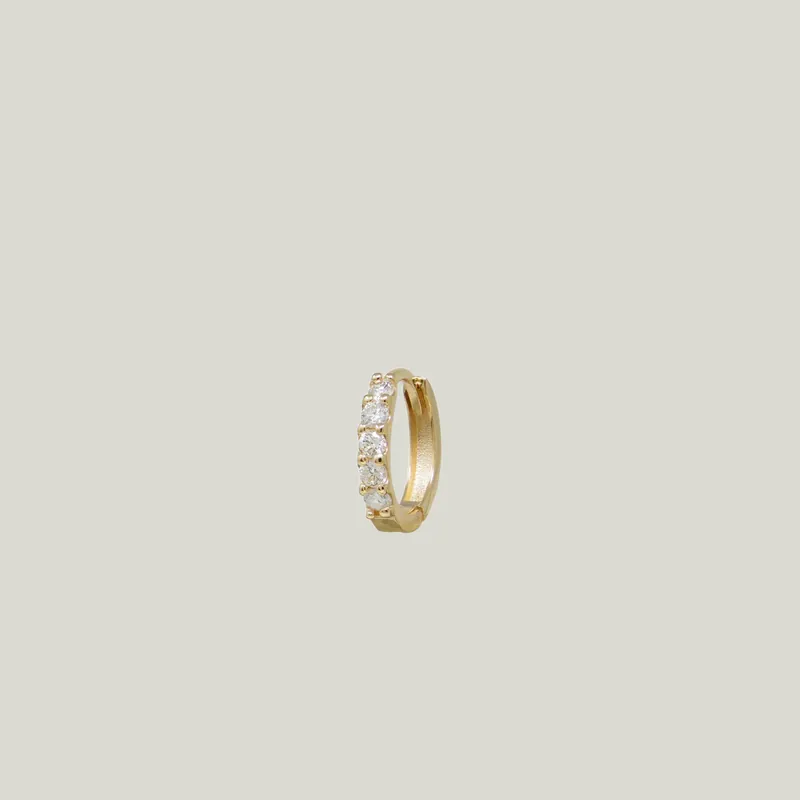 Classique Wide Pavé Mini Huggy - Anzie (Consigned)