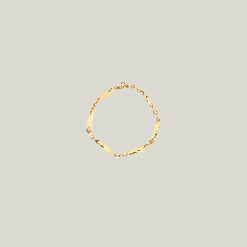 Script Yellow Gold And Diamonds Bracelet - Carolina Neves (Consigned)
