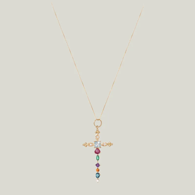 Colorful Fly Away Cross Pendant - Carolina Neves (Consigned)
