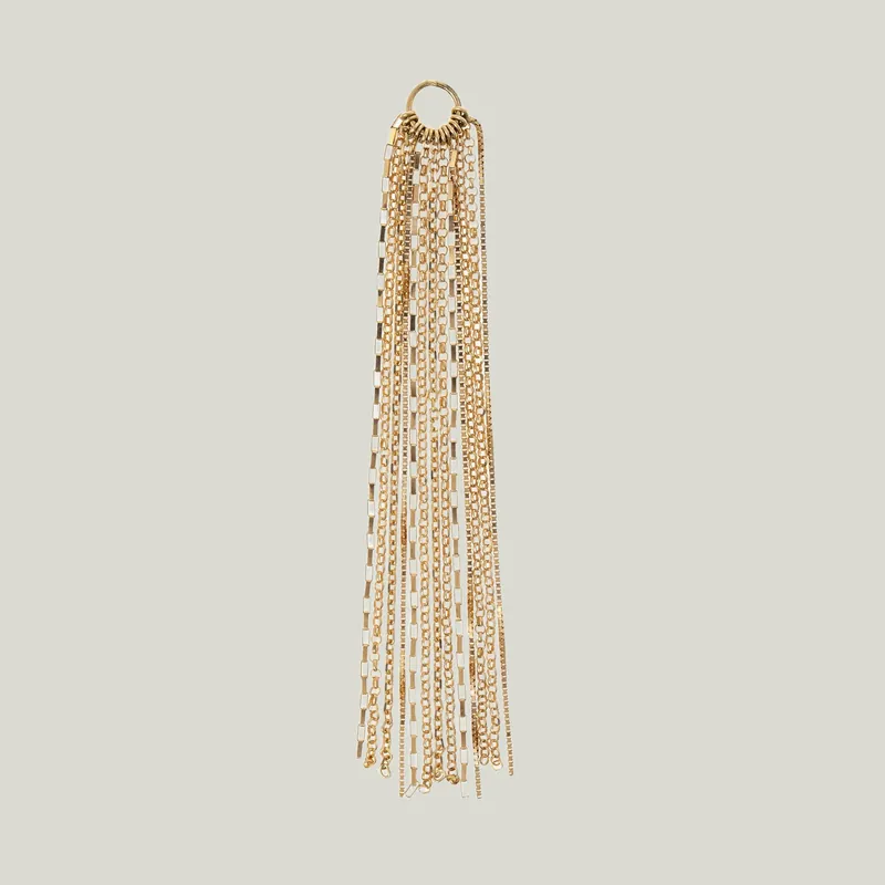 Minimal Gold Fringe Pendant - Carolina Neves (Consigned)