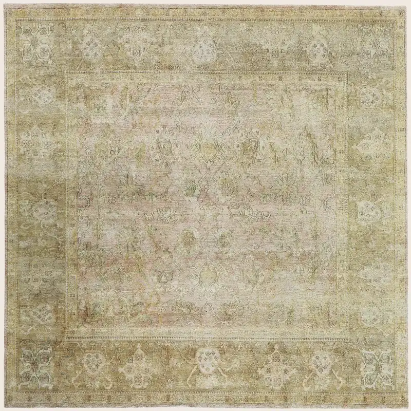 Camel Alchemy Traditional Silk Rug - 9'10" x 9'10"
