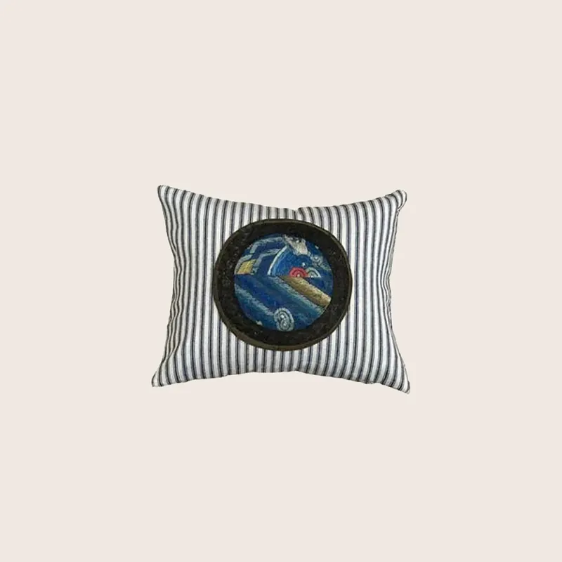 Antique Embroidery c.1920's Pillow - Threads Soft Goods