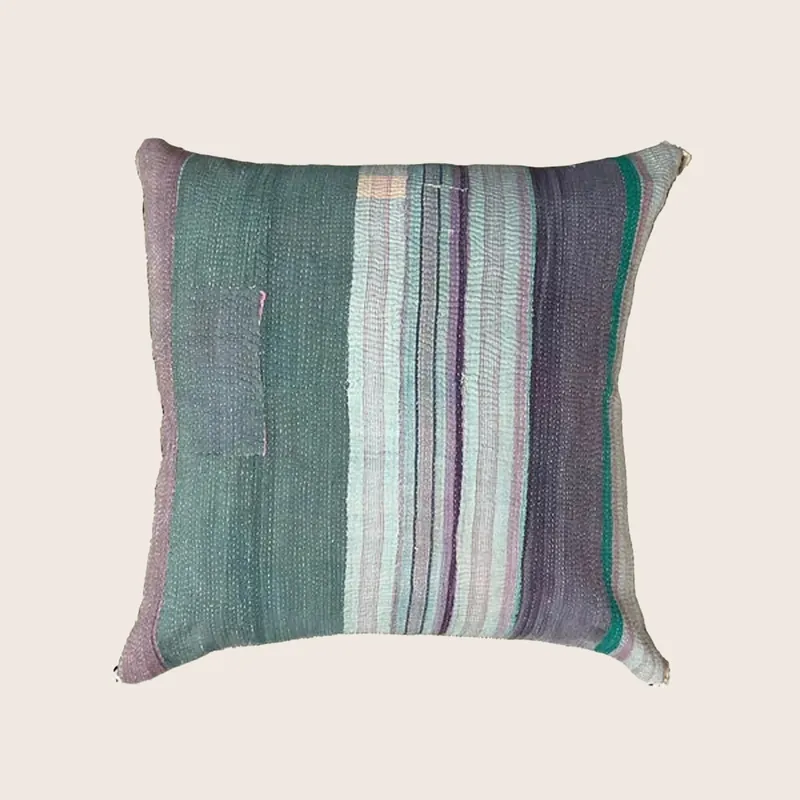Vintage Stripe Kantha Pillow - Threads Soft Goods