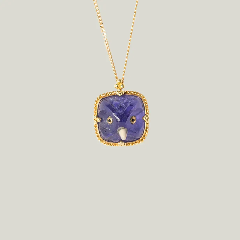 One-of-a-Kind Tanzanite Owl Necklace