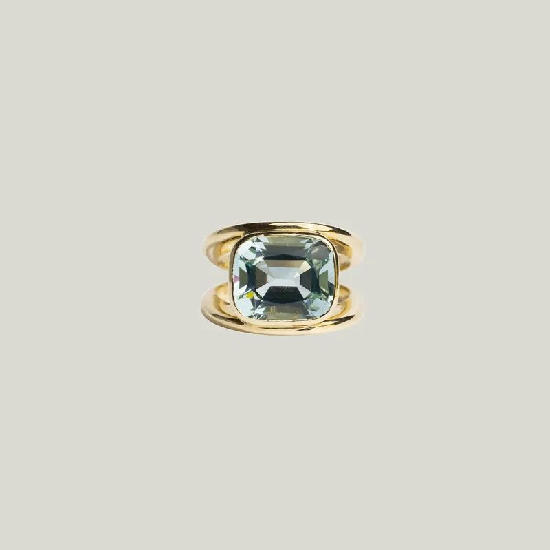 Aspen Ring: Aquamarine - Fannie Thomas (Consigned)