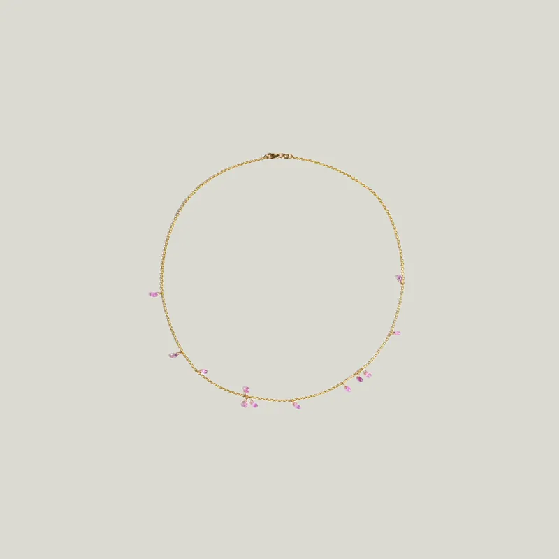 Pink Briolette Necklace - Fannie Thomas (Consigned)