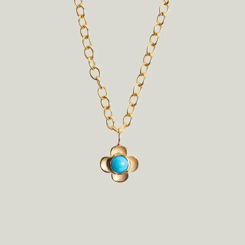 Primrose Charm: Turquoise - Fannie Thomas (Consigned)
