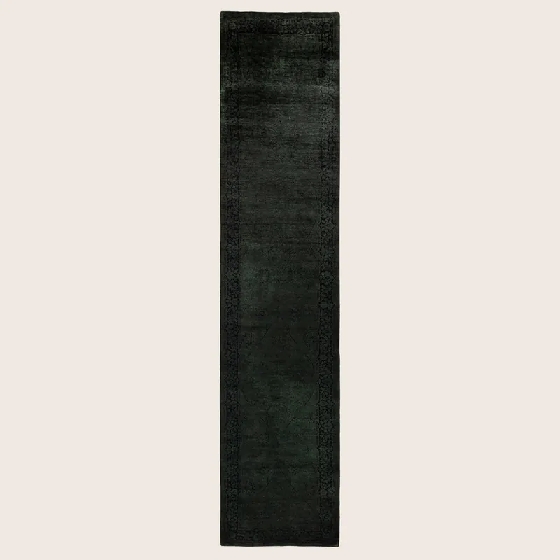 Black Samsara Wool Runner - 2'6" x 11'10"