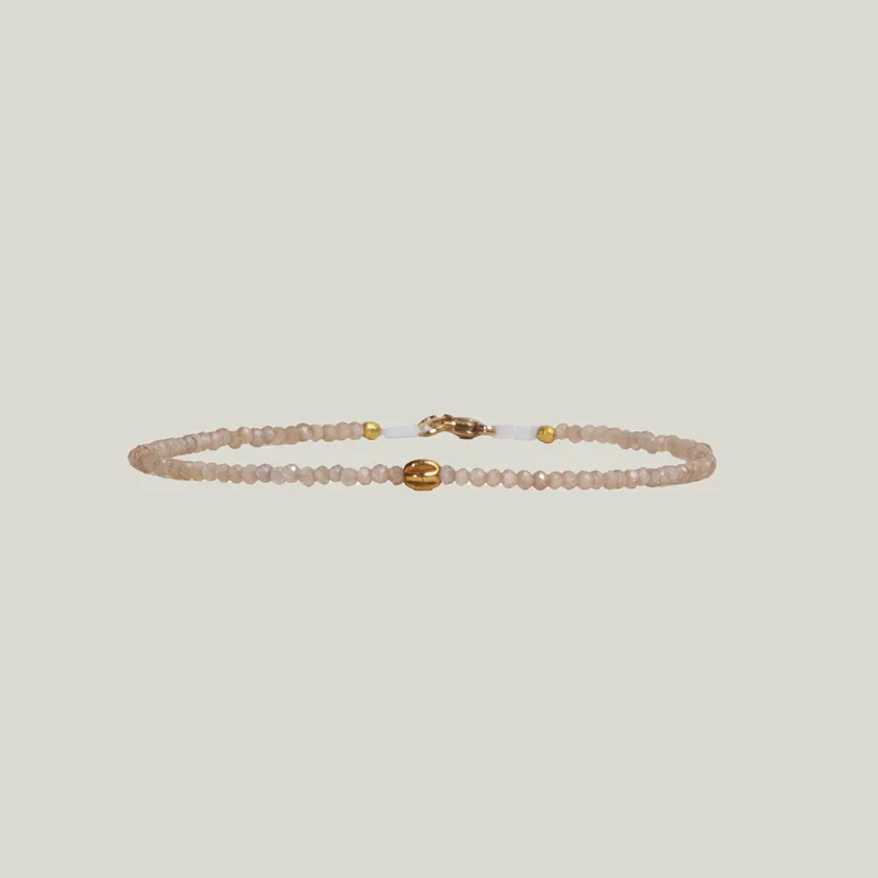 Zircon & 18Kt Melon Beaded Bracelet - Nightingale Design, Inc. (Consigned)