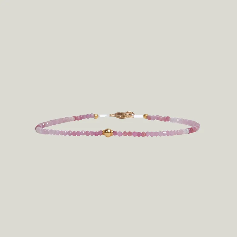 Ruby & 18Kt Ball Beaded Bracelet - Nightingale Design, Inc. (Consigned)