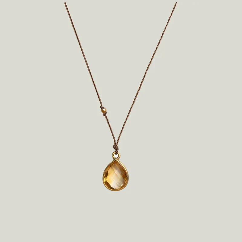 Citrine Lark Necklace - Nightingale Design, Inc. (Consigned)