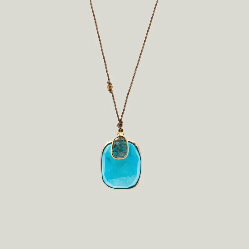 Turquoise & Diamond Nightingale Necklace - Nightingale Design, Inc. (Consigned)