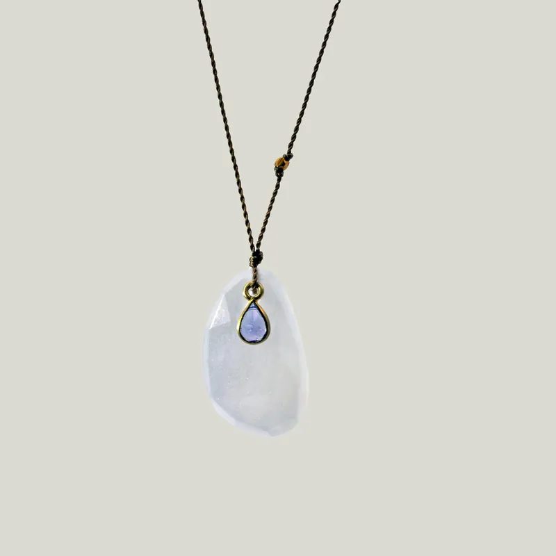 Moonstone & Tanzanite Sandpiper Necklace - Nightingale Design, Inc. (Consigned)