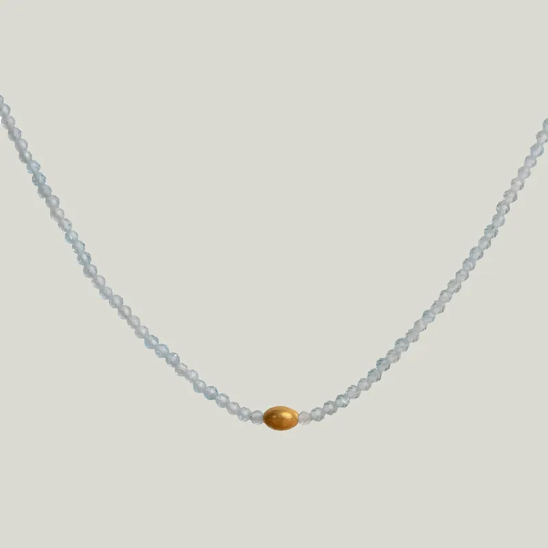 Blue Topaz & 18Kt Dove Necklace - Nightingale Design, Inc. (Consigned)