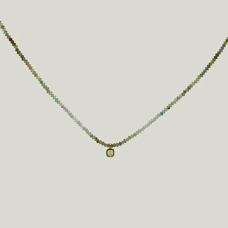 Tourmaline & Sapphire Dove Necklace - Nightingale Design, Inc. (Consigned)
