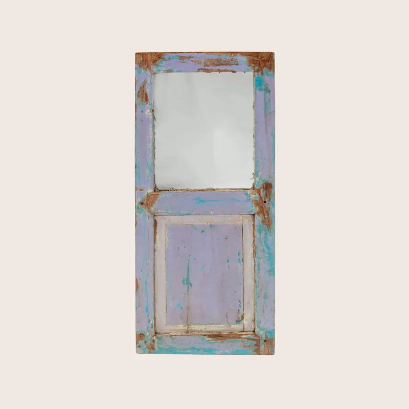 Vintage Purple Shutter Panel Mirror - Golden Oldies