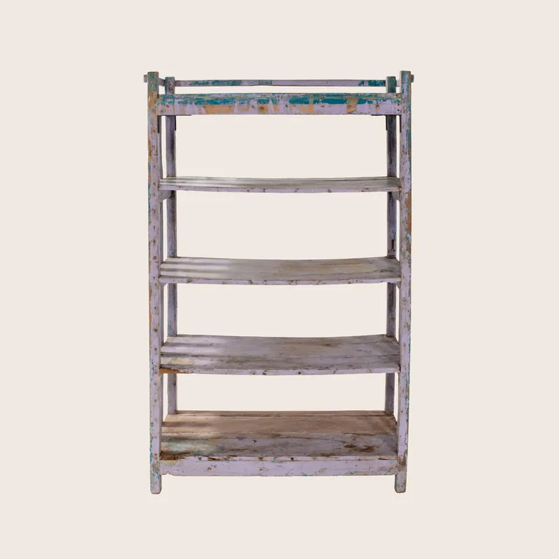 Vintage Purple Painted Bookshelf - Golden Oldies