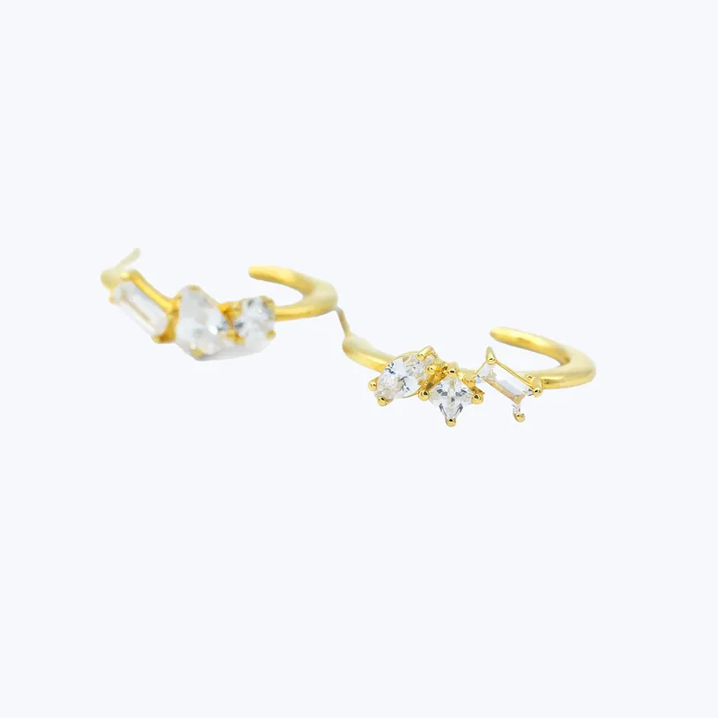 Fancy Cut Diamond Hoops - Dorian Webb (Dropship)
