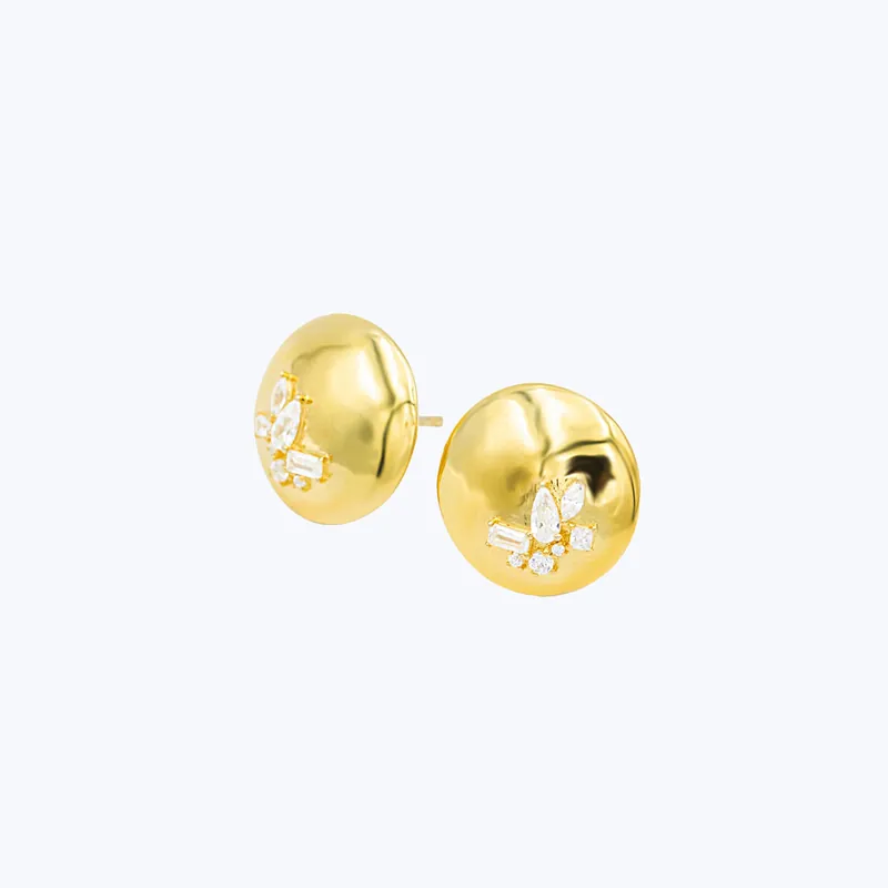 18k Trellis Dome Studs - Dorian Webb (Dropship)