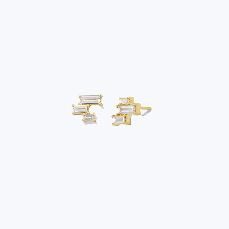Baguette Diamond Stud Earrings - Dorian Webb (Dropship)