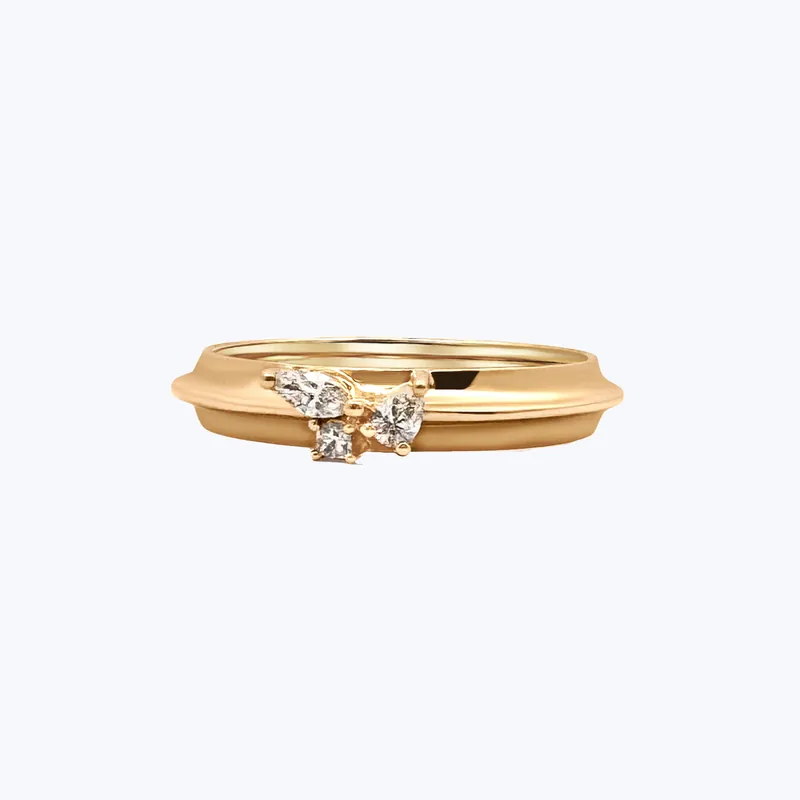 Sprig Knife Edge Stacking Ring - Dorian Webb (Dropship)