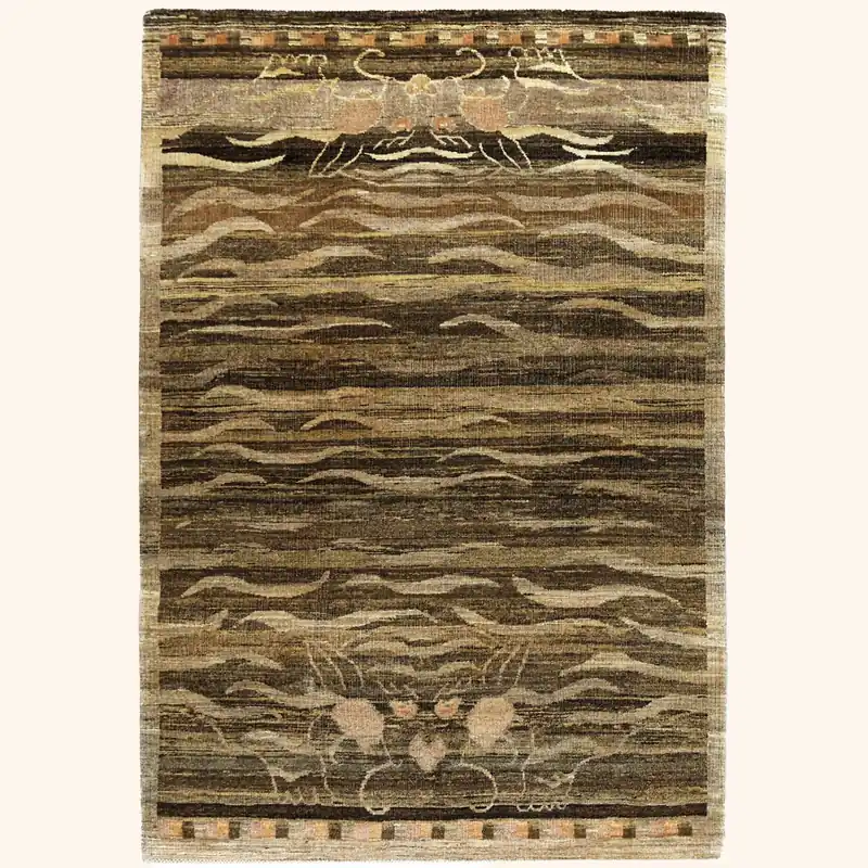 Brown Alchemy Transitional Wool Rug - 4'2" x 6'2"