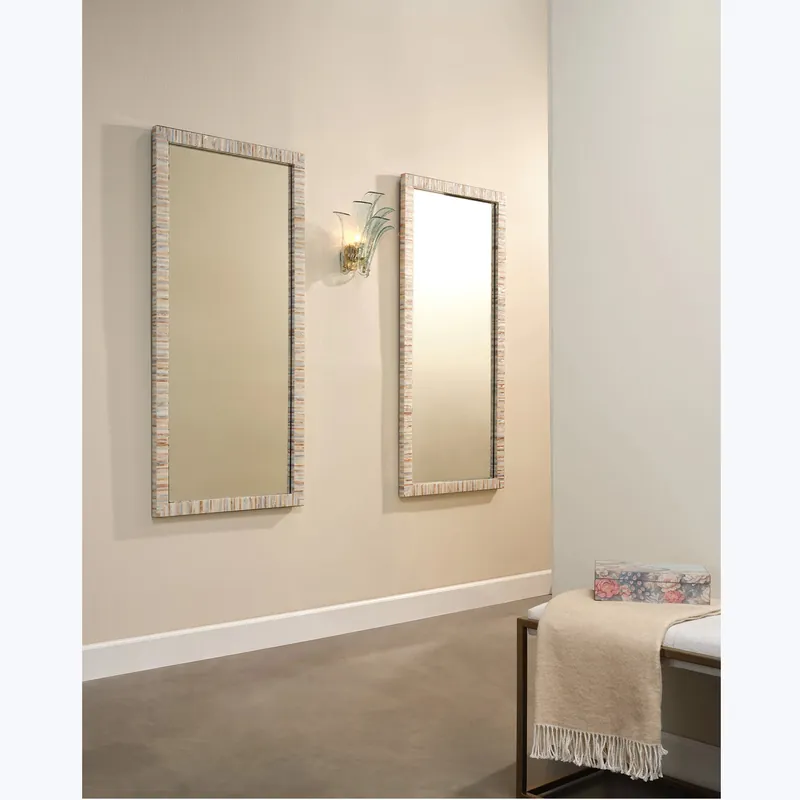 Heron Mother of Pearl Rectangle Floor Mirror - Jamie Young