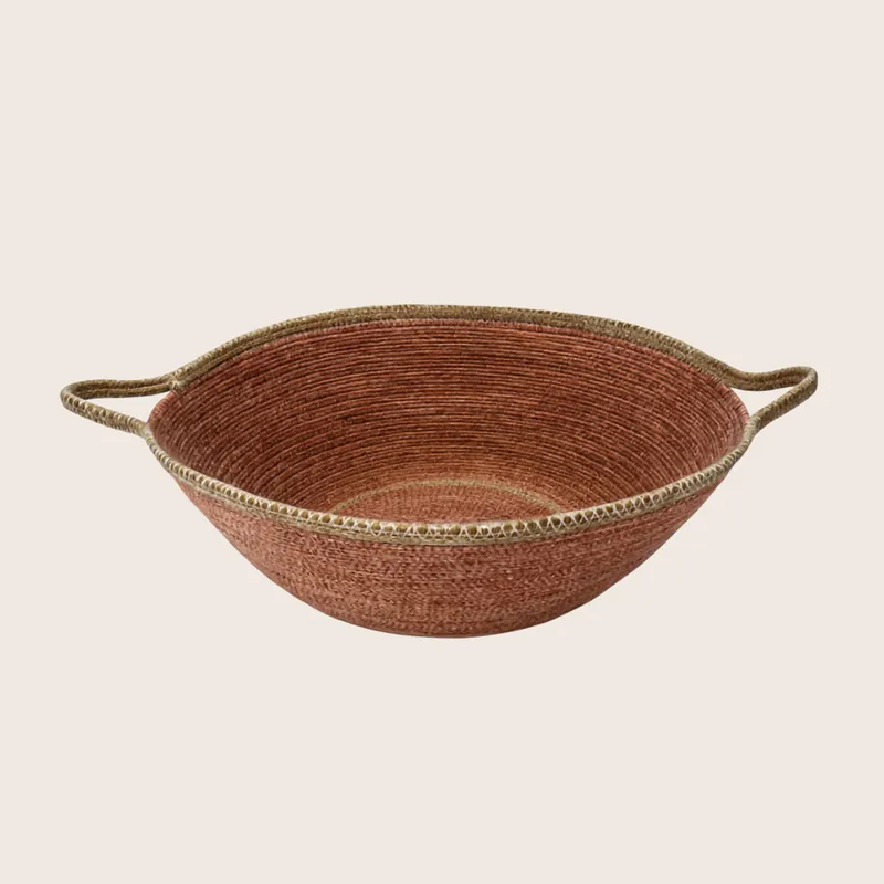 Hydra Woven Seagrass Oversize Bowl with Handles - Be Home